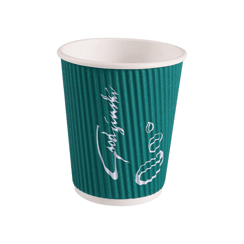 Varma drycker Vattentät isolerad dubbelvägg Ripple Paper Cup