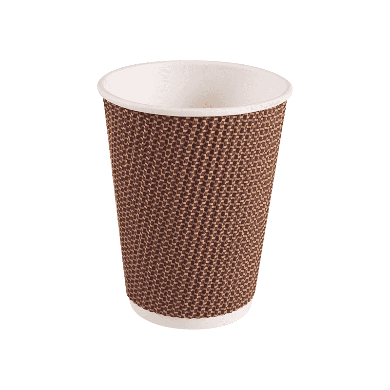 Varma drycker Vattentät isolerad dubbelvägg Ripple Paper Cup