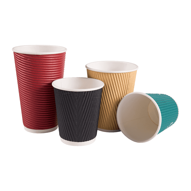 Varma drycker Vattentät isolerad dubbelvägg Ripple Paper Cup