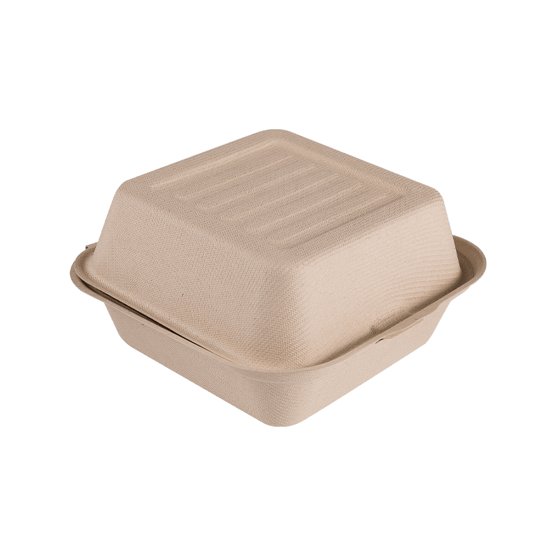 Sockerrör Bagasse Square Takeaway Burger Lunchbehållare