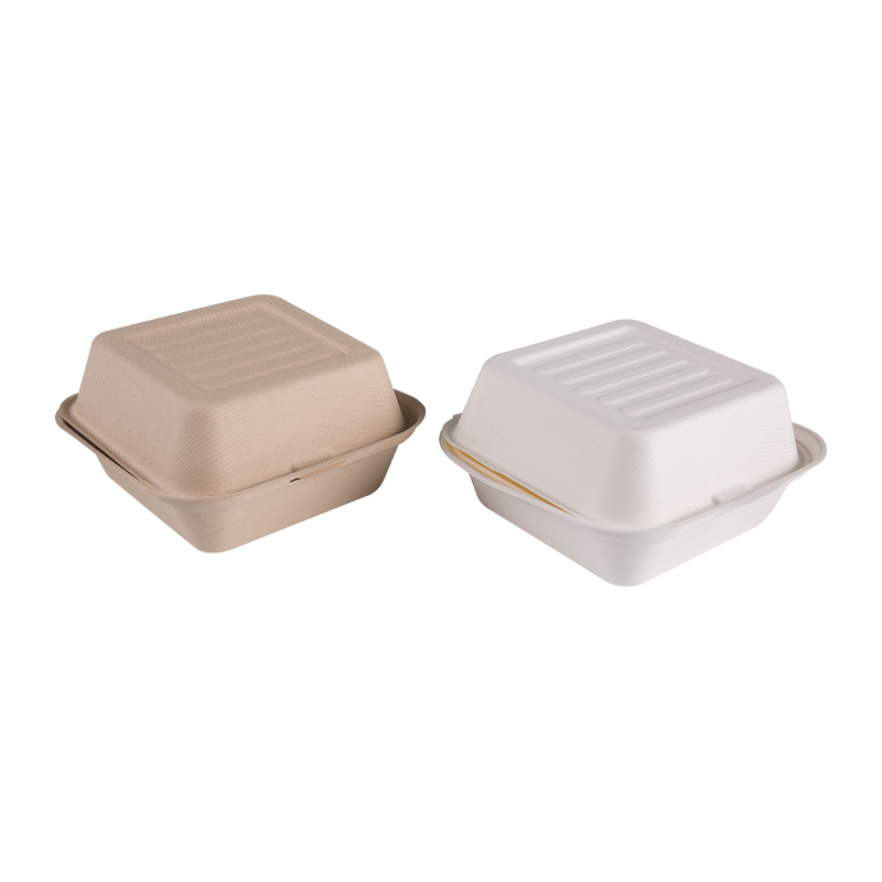 Sockerrör Bagasse Square Takeaway Burger Lunchbehållare